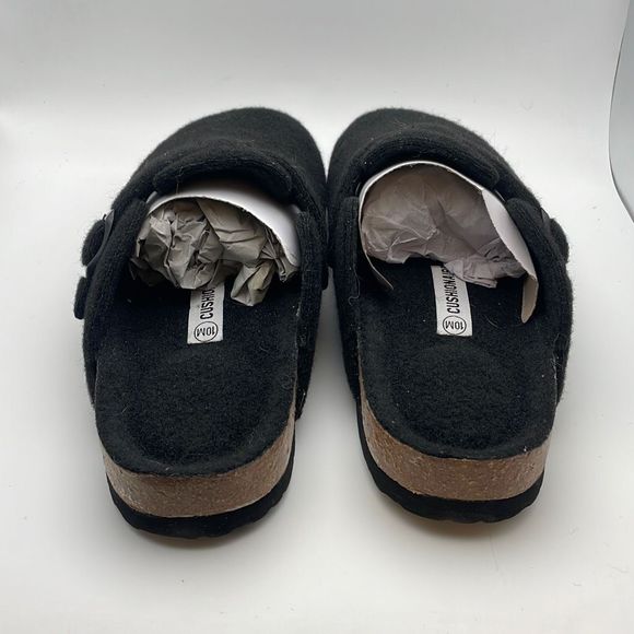 CUSHIONAIRE Women's Cork Footbed Clog SIZE 10 BLACK - Picture 4 of 7